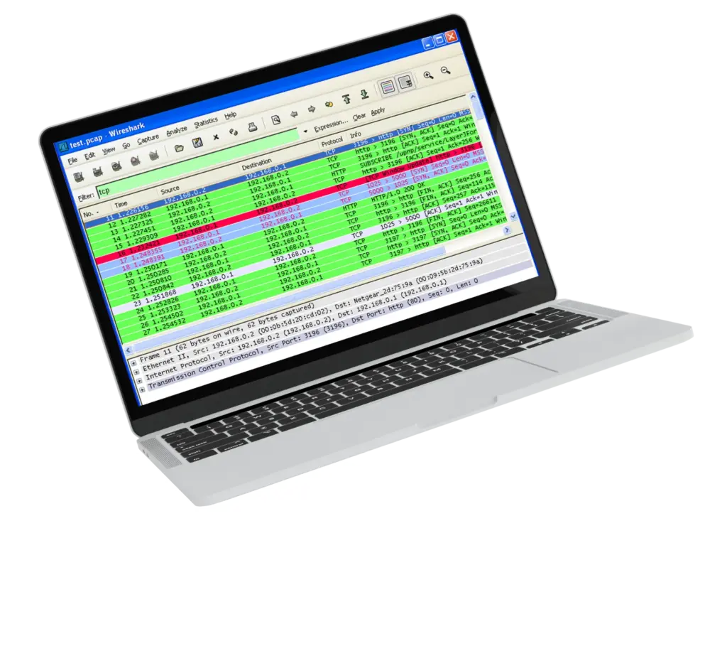 Wireshark op laptop